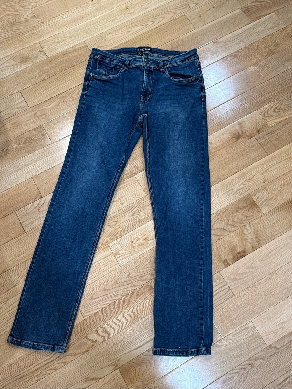 Men's Straight-Leg Jeans in Dark Blue